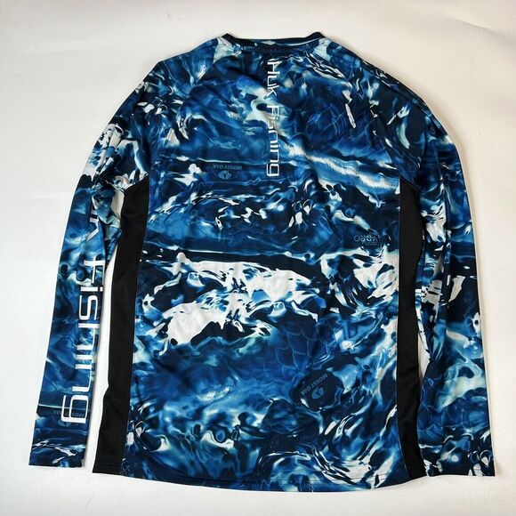 Hum Performance Fishing Short Men’s Small Mossy Oak Elements Hydro Water Print - Picture 7 of 8